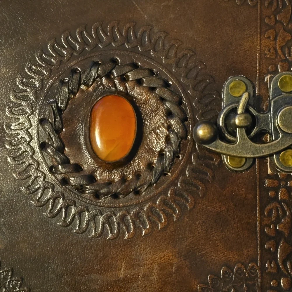 ♥️BUY 2 GET 1 FREE EARTHBOUND Handmade Leather Journal God's Eye ~ 6
